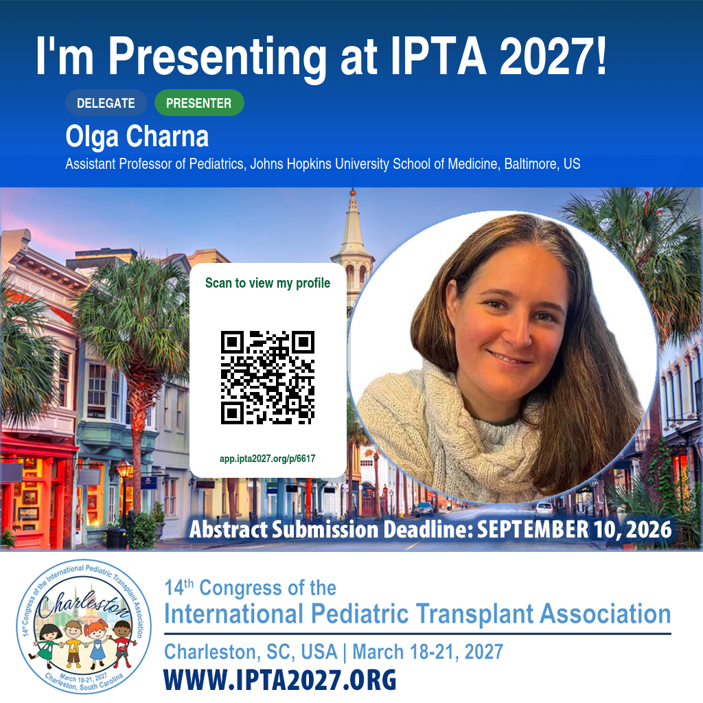 Let's Meet card for Olga Charna